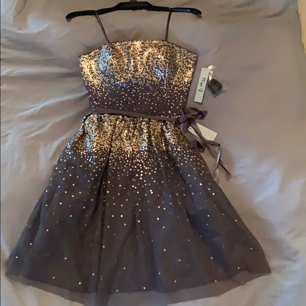Eliza J Strapless Sequin Dress